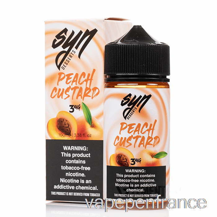 Crème Anglaise Aux Pêches - Liquide Syn - 100 Ml 0 Mg Stylo Vape